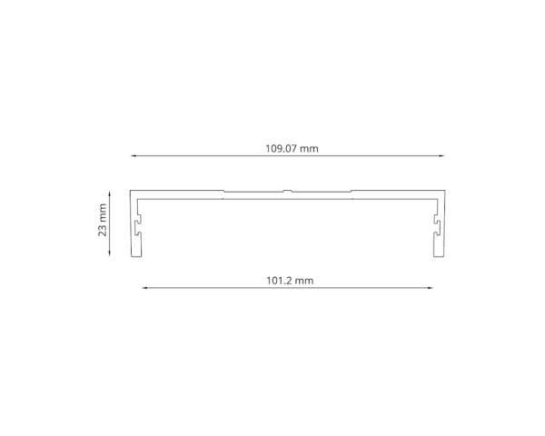 U-profielen 5-rail glazen schuifwand